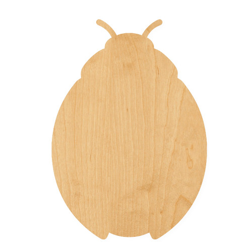 Ladybug Wood Cutout for Crafts, Unfinished Baltic Birch Craft Shape