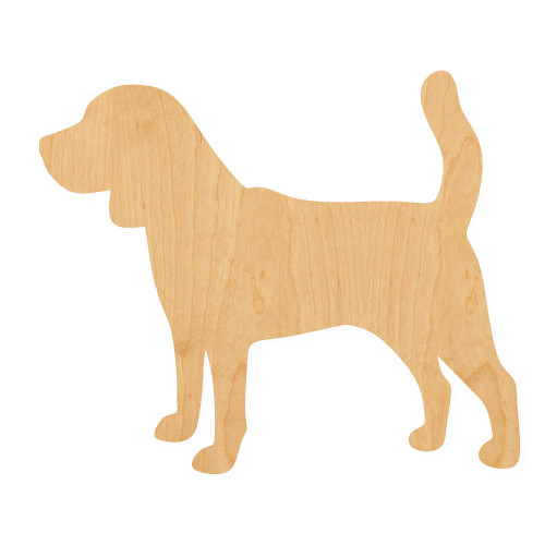Beagle 2 Wood Cutout for Crafts, Unfinished Baltic Birch Craft Shape