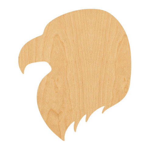 Eagle Head 2 Wood Cutout for Crafts, Unfinished Baltic Birch Craft Shape