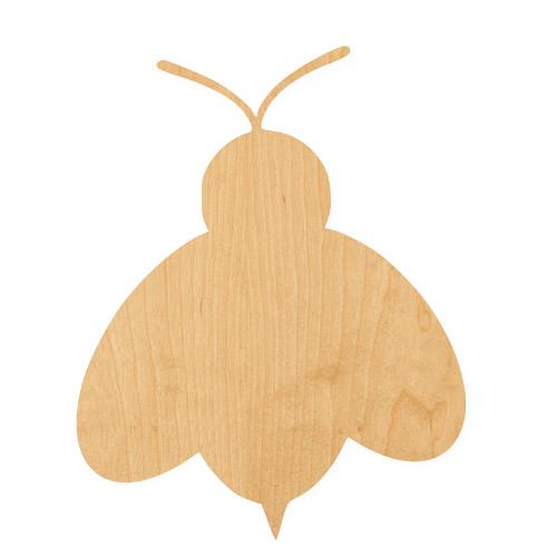 Bee 2 Wood Cutout for Crafts, Unfinished Baltic Birch Craft Shape