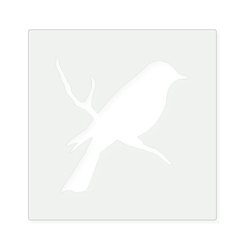 Bird On Branch 3 Reusable Mylar Stencil, 10 mil Plastic Paint Stencil for Crafts and Decor
