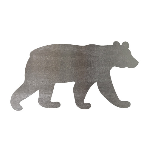 Black Bear 2 Steel Cutout Shape, Raw Metal Wall Art and Craft Supply