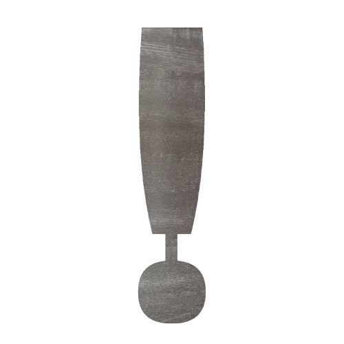 Exclamation Mark Steel Cutout Shape, Raw Metal Wall Art and Craft Supply