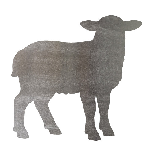 Lamb 2 Steel Cutout Shape, Raw Metal Wall Art and Craft Supply