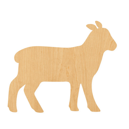 Lamb 3 Wood Cutout for Crafts, Unfinished Baltic Birch Craft Shape
