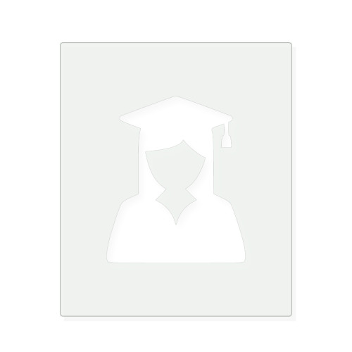 Female Graduate 2 Reusable Mylar Stencil, 10 mil Plastic Paint Stencil for Crafts and Decor