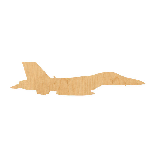 Fighter Jet Wood Cutout for Crafts, Unfinished Baltic Birch Craft Shape