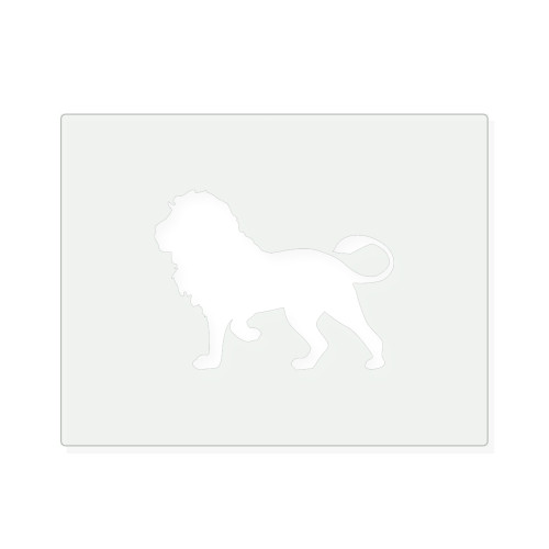 Lion 2 Reusable Mylar Stencil, 10 mil Plastic Paint Stencil for Crafts and Decor