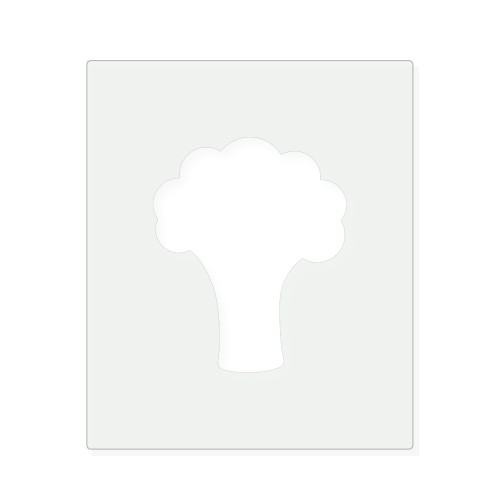 Broccoli 2 Reusable Mylar Stencil, 10 mil Plastic Paint Stencil for Crafts and Decor