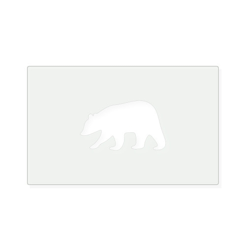 Brown Bear 2 Reusable Mylar Stencil, 10 mil Plastic Paint Stencil for Crafts and Decor