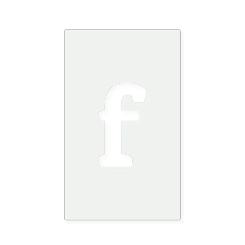 Lower Case F Reusable Mylar Stencil, 10 mil Plastic Paint Stencil for Crafts and Decor