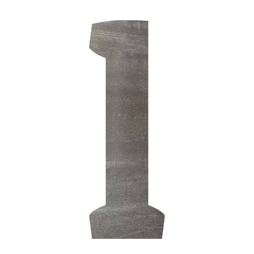 Lower Case L Steel Cutout Shape, Raw Metal Wall Art and Craft Supply
