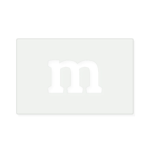 Lower Case M Reusable Mylar Stencil, 10 mil Plastic Paint Stencil for Crafts and Decor
