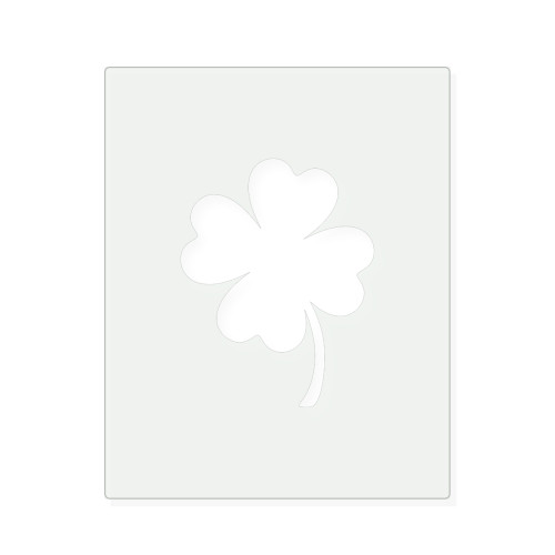 Four Leaf Clover 2 Reusable Mylar Stencil, 10 mil Plastic Paint Stencil for Crafts and Decor