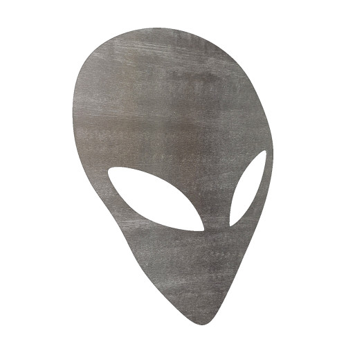 Alien 2 Steel Cutout Shape, Raw Metal Wall Art and Craft Supply
