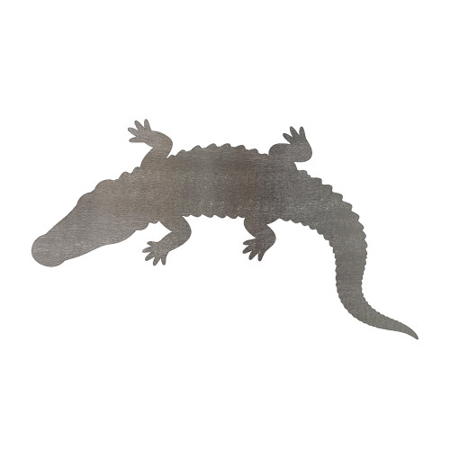 Alligator Steel Cutout Shape, Raw Metal Wall Art and Craft Supply