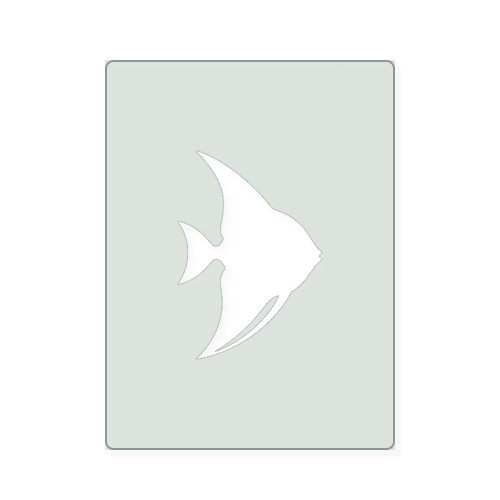Angelfish Reusable Mylar Stencil, 10 mil Plastic Paint Stencil for Crafts and Decor