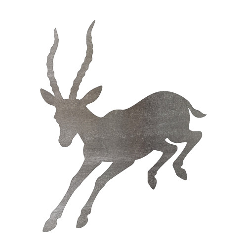 Antelope 3 Steel Cutout Shape, Raw Metal Wall Art and Craft Supply
