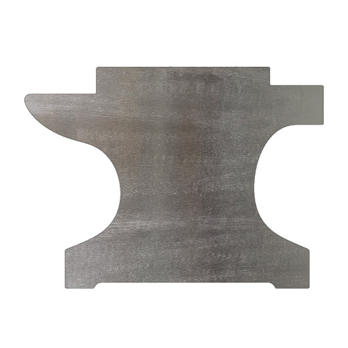 Anvil 2 Steel Cutout Shape, Raw Metal Wall Art and Craft Supply