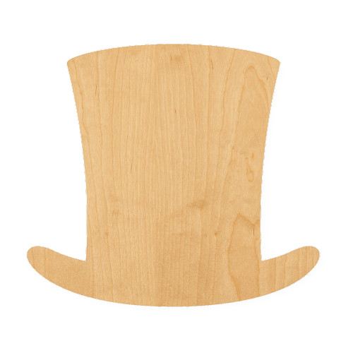 Abraham Lincoln Hat Wood Cutout for Crafts, Unfinished Baltic Birch Craft Shape