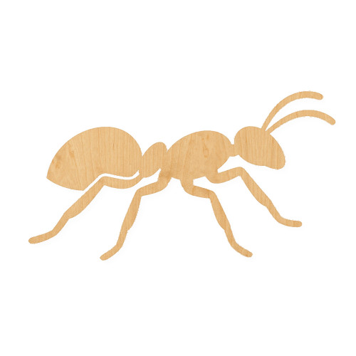 Ant Wood Cutout for Crafts, Unfinished Baltic Birch Craft Shape