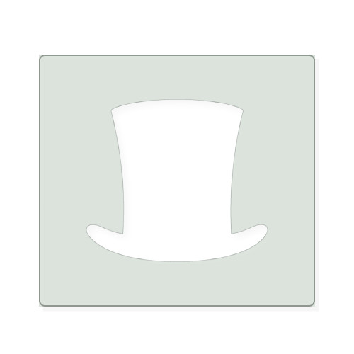 Abraham Lincoln Hat Reusable Mylar Stencil, 10 mil Plastic Paint Stencil for Crafts and Decor