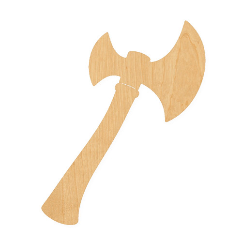 Axe 1 Wood Cutout for Crafts, Unfinished Baltic Birch Craft Shape