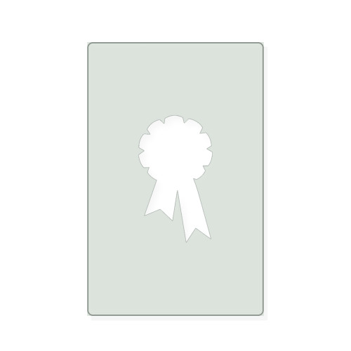 Award Ribbon Reusable Mylar Stencil, 10 mil Plastic Paint Stencil for Crafts and Decor