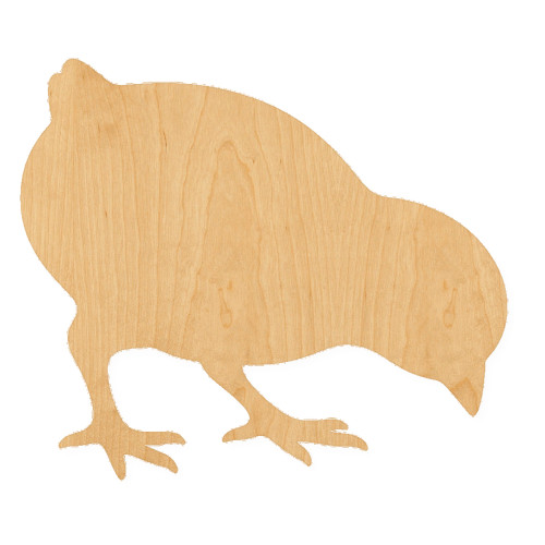 Baby Chick 3 Wood Cutout for Crafts, Unfinished Baltic Birch Craft Shape