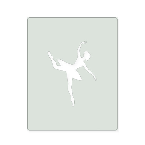 Ballerina 2 Reusable Mylar Stencil, 10 mil Plastic Paint Stencil for Crafts and Decor
