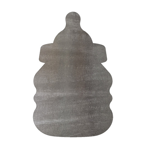 Baby Bottle Steel Cutout Shape, Raw Metal Wall Art and Craft Supply