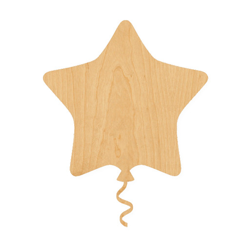 Balloons Wood Cutout for Crafts, Unfinished Baltic Birch Craft Shape