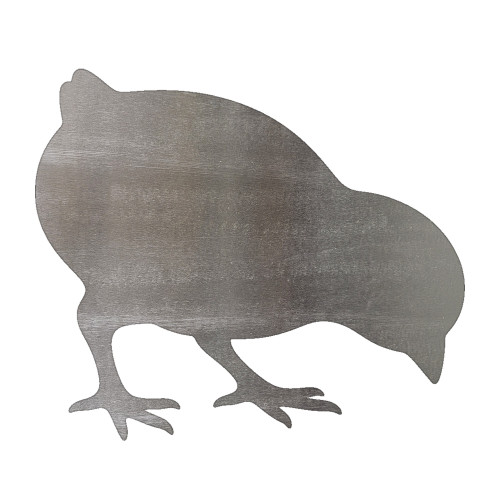 Baby Chick 3 Steel Cutout Shape, Raw Metal Wall Art and Craft Supply
