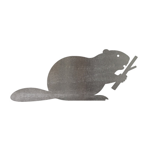 Beaver 2 Steel Cutout Shape, Raw Metal Wall Art and Craft Supply