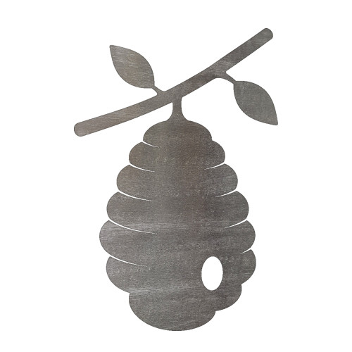 Beehive 2 Steel Cutout Shape, Raw Metal Wall Art and Craft Supply