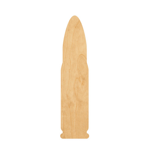 Bullet Wood Cutout for Crafts, Unfinished Baltic Birch Craft Shape