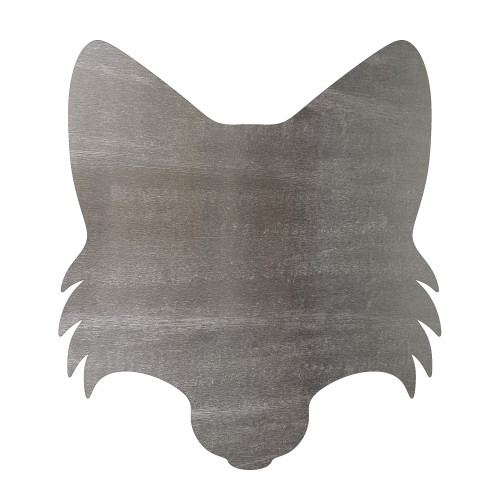 Fox Head 2 Steel Cutout Shape, Raw Metal Wall Art and Craft Supply