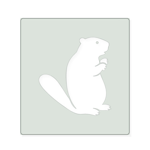 Beaver 1 Reusable Mylar Stencil, 10 mil Plastic Paint Stencil for Crafts and Decor
