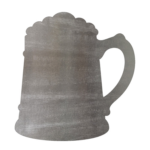 Beer Mug Steel Cutout Shape, Raw Metal Wall Art and Craft Supply