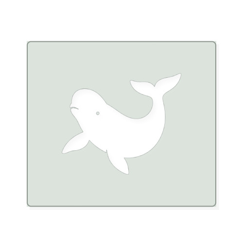 Beluga Whale 1 Reusable Mylar Stencil, 10 mil Plastic Paint Stencil for Crafts and Decor