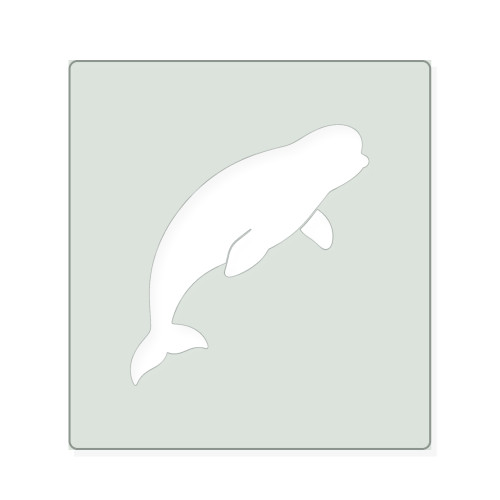 Beluga Whale 2 Reusable Mylar Stencil, 10 mil Plastic Paint Stencil for Crafts and Decor