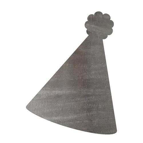 Birthday Hat Steel Cutout Shape, Raw Metal Wall Art and Craft Supply