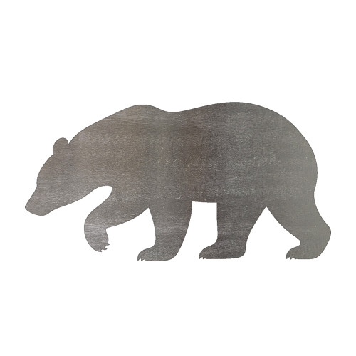 Black Bear 1 Steel Cutout Shape, Raw Metal Wall Art and Craft Supply