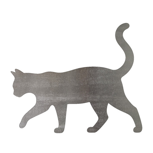 Black Cat 1 Steel Cutout Shape, Raw Metal Wall Art and Craft Supply