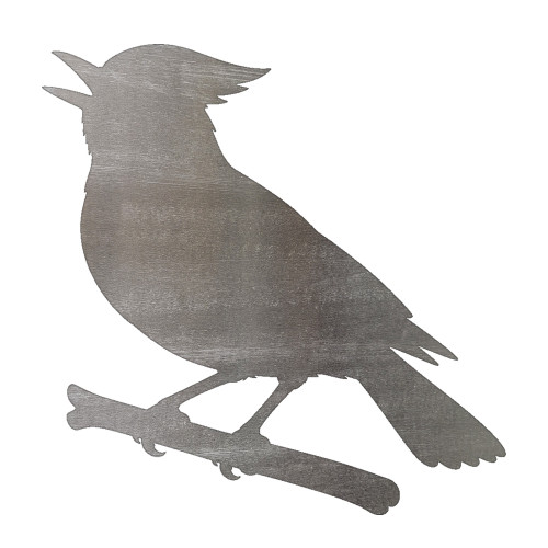 Blue Jay 3 Steel Cutout Shape, Raw Metal Wall Art and Craft Supply