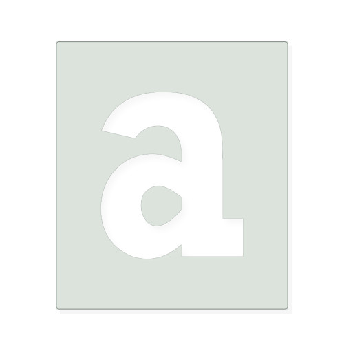 Lowercase Letter A Reusable Mylar Stencil, 10 mil Plastic Paint Stencil for Crafts and Decor