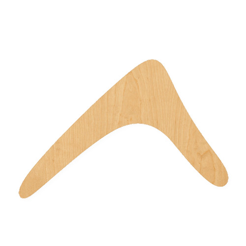 Boomerang Wood Cutout for Crafts, Unfinished Baltic Birch Craft Shape