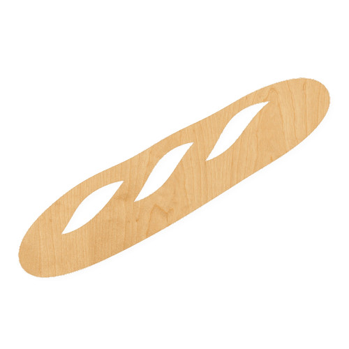 Bread Wood Cutout for Crafts, Unfinished Baltic Birch Craft Shape