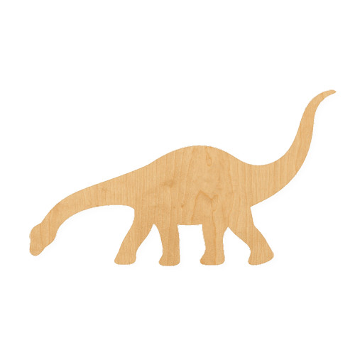 Brontosaurus Wood Cutout for Crafts, Unfinished Baltic Birch Craft Shape