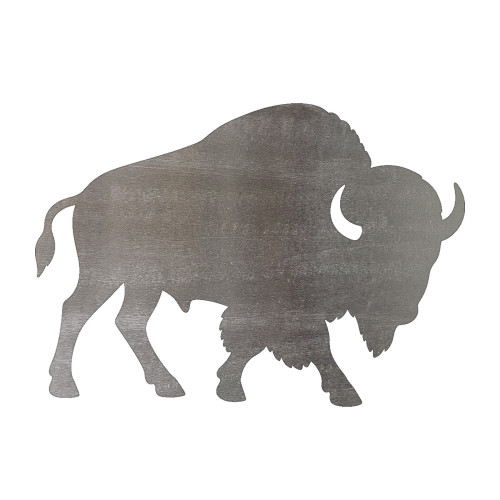 Buffalo 2 Steel Cutout Shape, Raw Metal Wall Art and Craft Supply